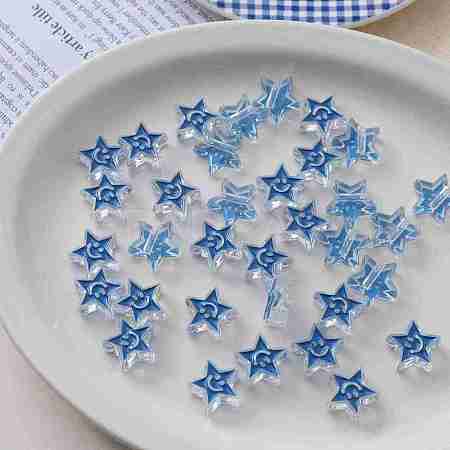 Acrylic Enamel Beads OACR-I011-21B-1