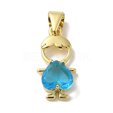 Rack Plating Brass Glass Pendants KK-P272-18B-G03-1