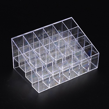Makeup Cosmetic Storage Holder Clear Plastic Lisptick Stand Display Trays C050Y-1