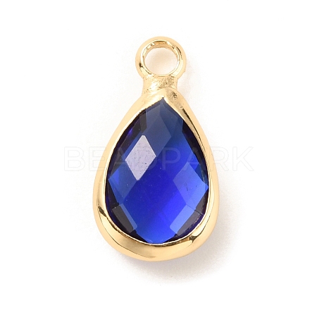 Faceted Glass Pendants KK-WH0054-15I-G-1