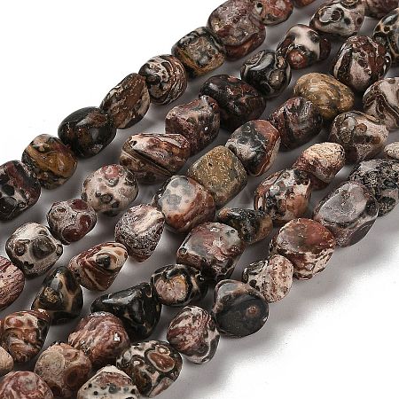 Natural Leopard Skin Jasper Beads Strands G-P497-01E-93-1