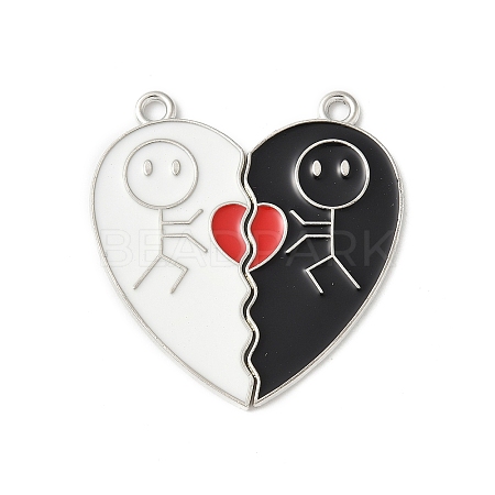 Alloy Enamel Split Pendants FIND-H047-05P-01-1