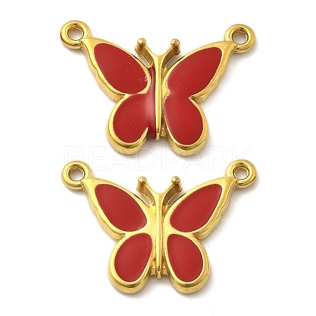 304 Stainless Steel Enamel Pendants STAS-D369-02G-1