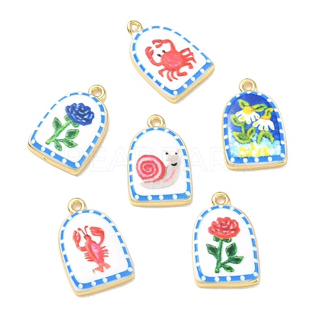 Printed Brass Pendants KK-CBAF9BC-07G-1