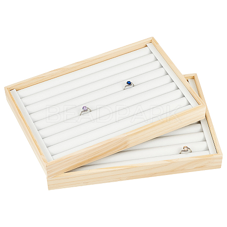 Wooden Finger Ring Display Tray RDIS-WH0009-026A-1