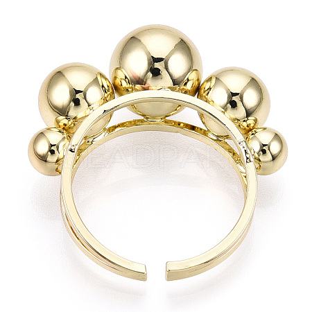 Brass Open Cuff Ring RJEW-Q778-37G-1