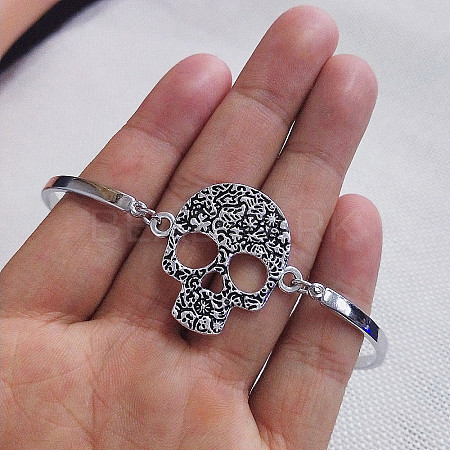 Alloy Skull Link Bangles for Women FS-WGF5789-01-1