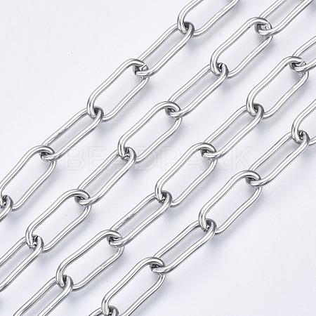304 Stainless Steel Paperclip Chains CHS-N001-02P-1