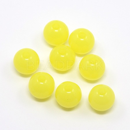 Imitation Jelly Acrylic Beads JACR-R001-8mm-14-1