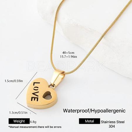 304 Stainless Steel Pendant Necklaces BF9945-2-1