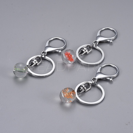 Glass Pendants Keychain KEYC-JKC00192-M-1