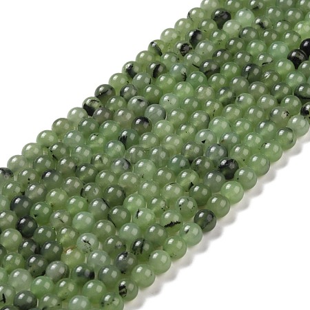 Natural White Jade Beads Strands G-M388-02-1