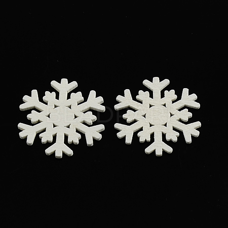 Dyed Snowflake Wood Cabochons X-WOOD-R240-20-1