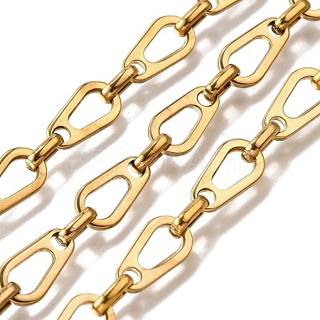 Ion Plating(IP) 304 Stainless Steel Teardrop Link Chains CHS-S012-09G-1