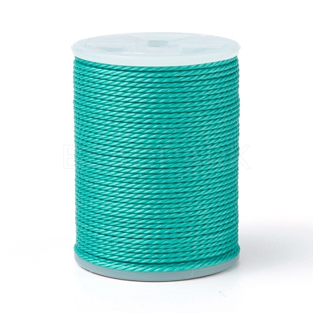 Round Waxed Polyester Cord YC-G006-01-1.0mm-25-1