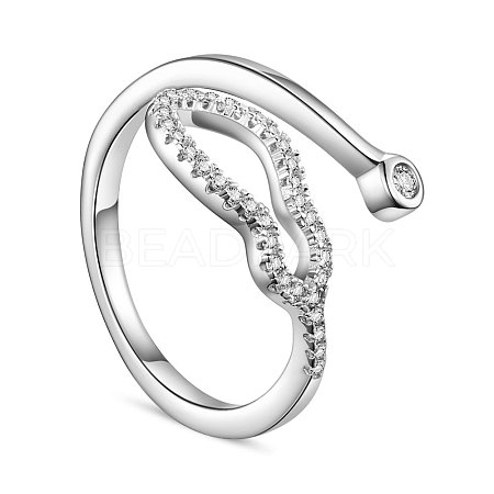 SHEGRACE Rhodium Plated 925 Sterling Silver Ring JR667A-1