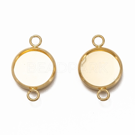 304 Stainless Steel Cabochon Connector Settings X-STAS-H130-23C-G-1