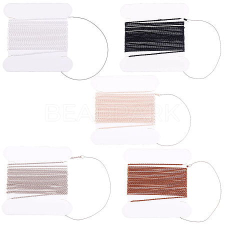 10Pcs 5 Colors Pure Silk Cord OCOR-BBC0001-02-1