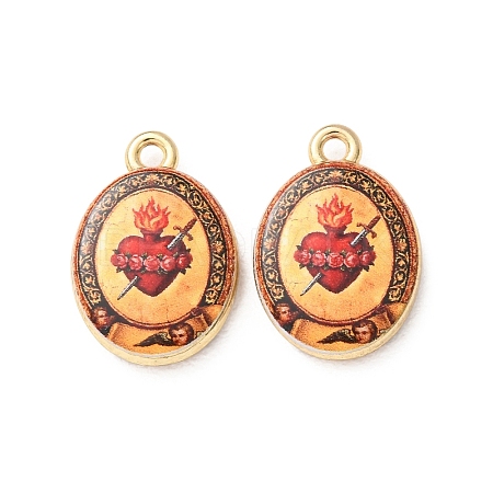 Alloy Printed Pendants AL-CBA7256-18A-G-1