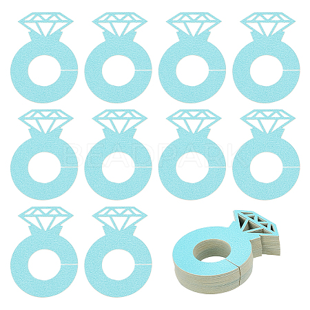 Paper Diamond Ring Wine Glass Charms Tags AJEW-WH0001-71D-1