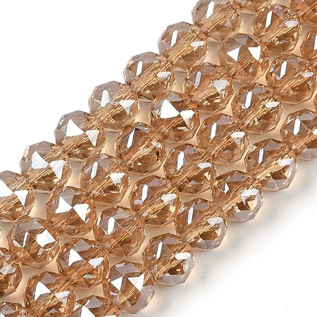 Transparent Electroplate Glass Beads Strands EGLA-N002-34C-C24-1