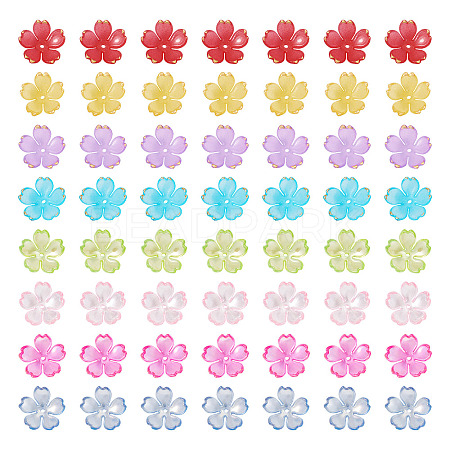 120Pcs 2 Styles Acrylic Bead Caps OACR-TA0004-70-1