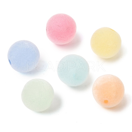 Flocking Opaque Acrylic Beads AC-CBA47F0-03-1