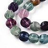 Natural Colorful Fluorite Beads Strands G-T139-55-3