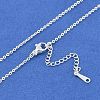 Brass Cable Chain Necklaces NJEW-U008-06S-2