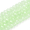 Baking Paint Imitation Jade Glass Bead Strands LS-DGLA-A034-J8MM-A03-1