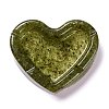 Resin with Natural Peridot Chip Stones Ashtray DJEW-F015-03C-1