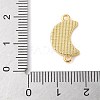 Brass Pave Natural White Shell Connector Charms KK-S522-03G-G-3