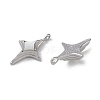 Brass Pave Shell Pendants KK-G497-09P-2