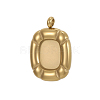 304 Stainless Steel Pendant Cabochon Settings STAS-OY010-45G-1