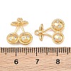 Brass Micro Pave Clear Cubic Zirconia Charms CU-CBA804C-12G-3