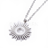 304 Stainless Steel Pendant Necklaces NJEW-O118-08-3