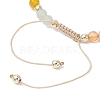 Natural Amazonite & Agate & Green Aventurine &  Cultured Freshwater Pearl  Beads Braided Bead Bracelets for Women BJEW-JB12666-01-4