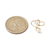 Copper Wire Wrapped Natural Cultured Freshwater Pearl Toe Open Ring X-RJEW-JR00620-4