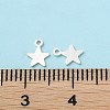 925 Sterling Silver Star Chain Extender Drops STER-P053-03S-4