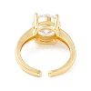 Cubic Zirconia Flat Cuff Ring RJEW-K235-03G-02-2