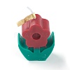 Flower Shaped Aromatherapy Smokeless Candles DIY-C001-02E-1