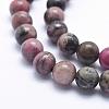 Natural Rhodonite Beads Strands G-G717-8mm-3