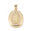 Brass Micro Pave Cubic Zirconia Locket Pendants KK-A161-49G-1