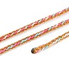 100M Segment Dyed Round Nylon & PET & Polyester Metallic Braided Cord OCOR-N009-01E-2