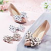 2 Pairs 2 Colors Polka Dot Pattern Cloth Bowknot Shoe Decorations FIND-CP0001-39-4