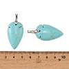 Synthetic Turquoise Pendants G-H359-04P-02-3