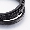 Leather Cord Multi-strand Bracelets BJEW-F325-05-3