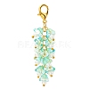 Trumpet Flower Glass Pendant Decorations HJEW-YW0001-02A-1