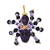 Halloween Theme Dyed Synthetic Turquoise & Glass Seed Beads Pendants PALLOY-MZ00774-06-3
