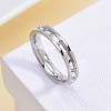 304 Stainless Steel with Crystal Rhinestone Finger Rings FS-WGF5DC4-10-2